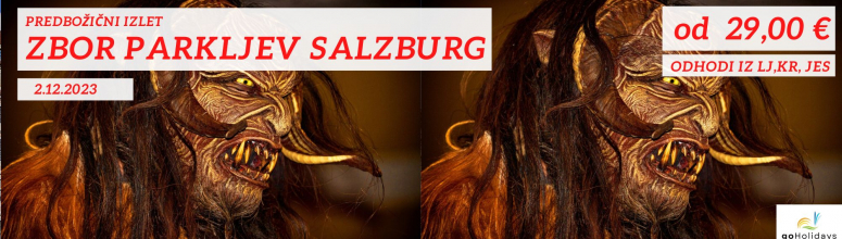 ENODNEVNI IZLET KRAMPUS LAUF SALZBURG  ZBOR PARKLJEV